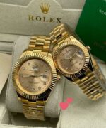 Rolex Gold Plated Couple Watches - Image 5