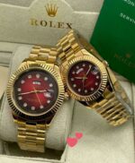 Rolex Gold Plated Couple Watches - Image 3