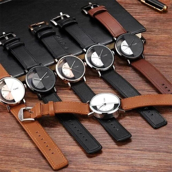Tomi Leather Strap Watch