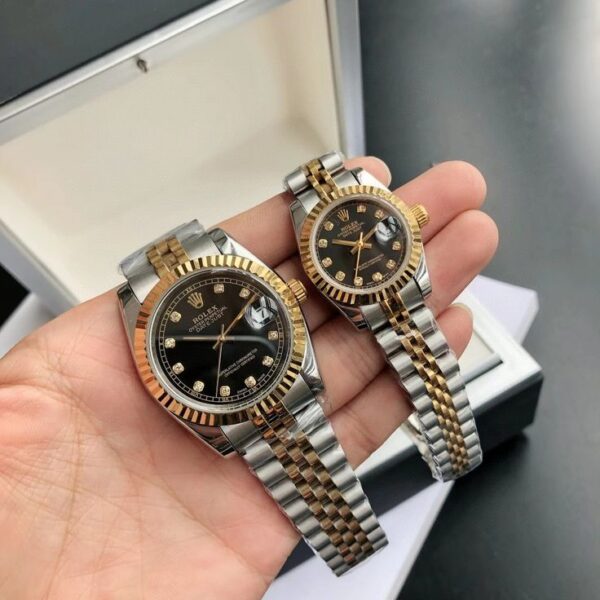 Rolex Gold Plated Dual Shade Couple Watches